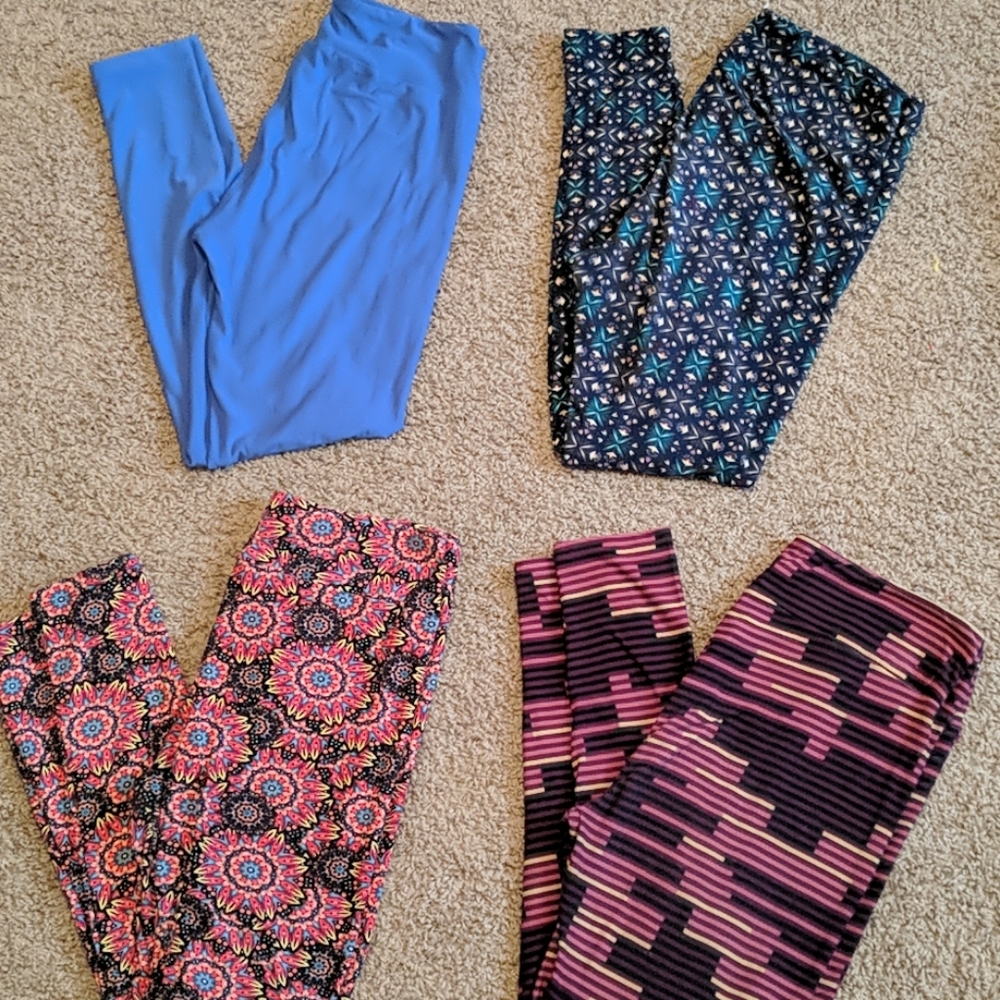 LulaRoe Leggings Tall & Curvy - Lot of 4